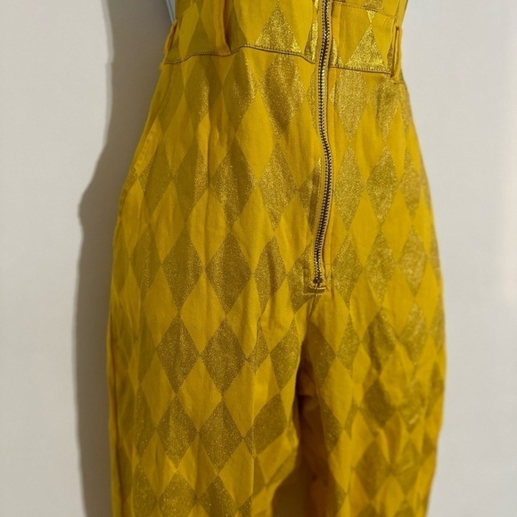 dc Comics Birds of Prey Women’s Harley Quinn Gold Cosplay Jumpsuit! - Picture 4 of 10